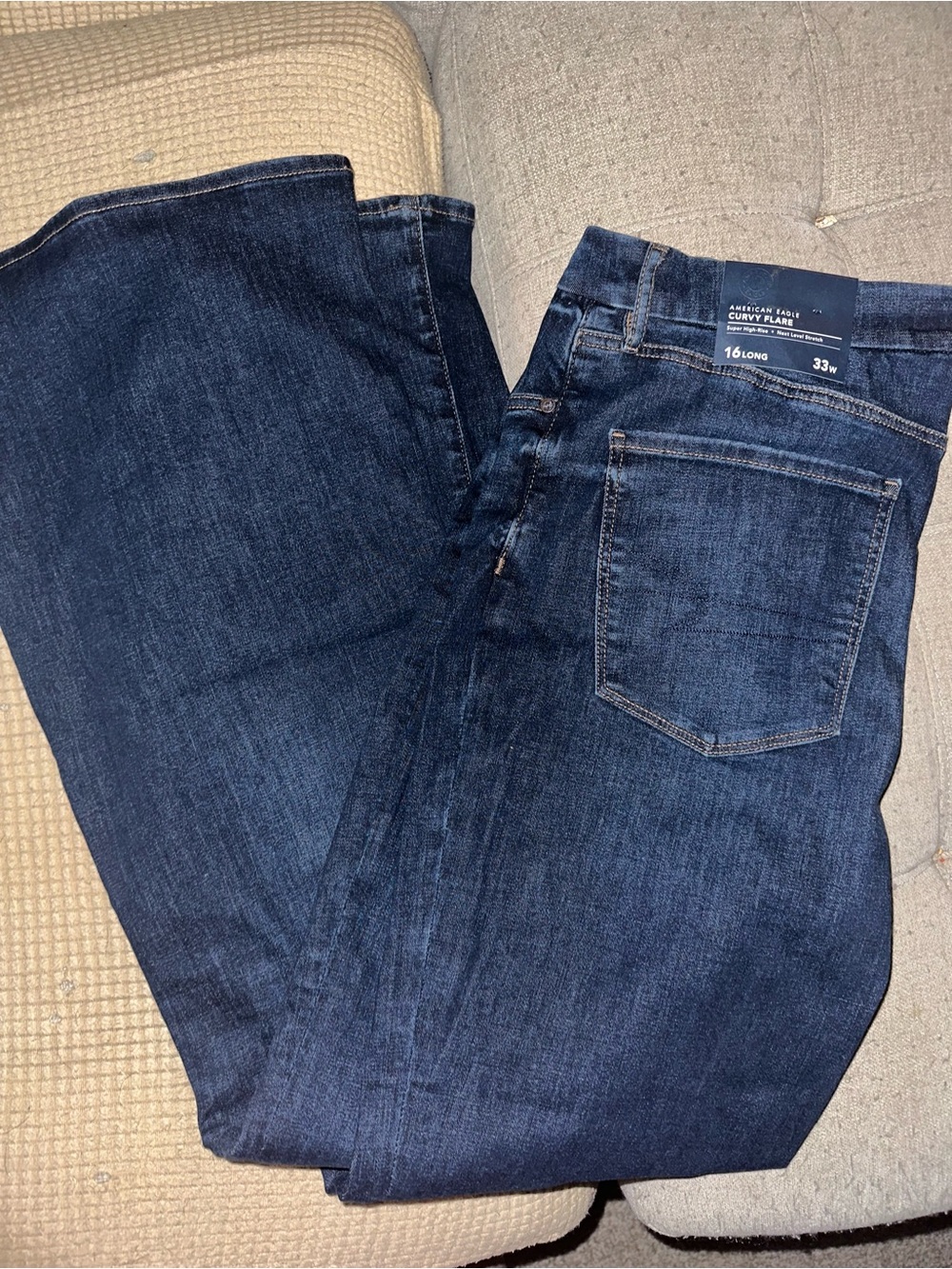 American Eagle Outfitters Navy Blue Bootcut Jeans - Men